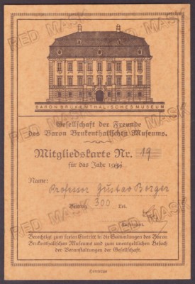 1828 - SIBIU, Brukenthal Museum, Romania - old invitation postcard - used - 1931 foto