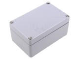 Carcasă universală gri din aluminiu - dimensiuni 80mm x 125mm x 57mm
