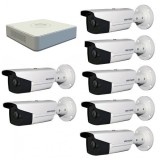 Kit Supraveghere full HD 1080P cu 7 Camere Exterior Exir 80m + DVR 8 canale video / 1 canal audio SafetyGuard Surveillance, HIKVISION