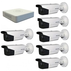 Kit Supraveghere full HD 1080P cu 7 Camere Exterior Exir 80m + DVR 8 canale video / 1 canal audio SafetyGuard Surveillance