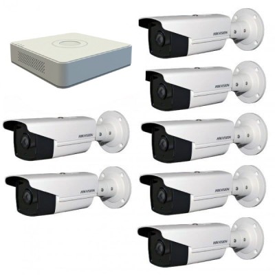 Kit Supraveghere full HD 1080P cu 7 Camere Exterior Exir 80m + DVR 8 canale video / 1 canal audio SafetyGuard Surveillance foto