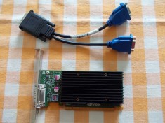 Placa video NVIDIA Quadro NVS300 512Mb, cablu splitter DMS59 la 2xVGA