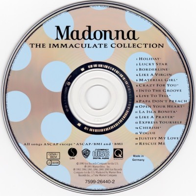 Madonna - The Immaculate Collection, CD, fara coperti foto