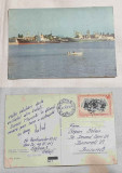GALATI - Vapoare pe Dunare - carte Postala veche, perioada socialista anii 1960, Circulata, Sinaia, Printata