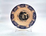 Farfurie din Ceramica secolul XIX Nowotny Altrohlau Silezia Moravia Cehia 23 cm diametru