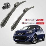Cumpara ieftin Stergatoare TeamCar Flat pentru Nissan Micra K13 (2010-2016) Set Fata Cauciuc Natural
