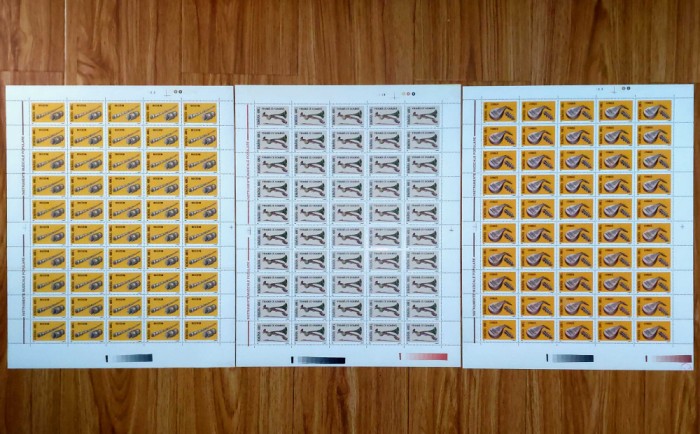 RO 2003 LP 1619 &quot;Instrumente muzicale populare&quot; ,serie coli complete de 50, MNH