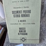 Documente privind istoria Romaniei. A. Moldova veacurile XIV-XVII (1384-1625). indicele numelor de persoane - Alexandru I. Gonta