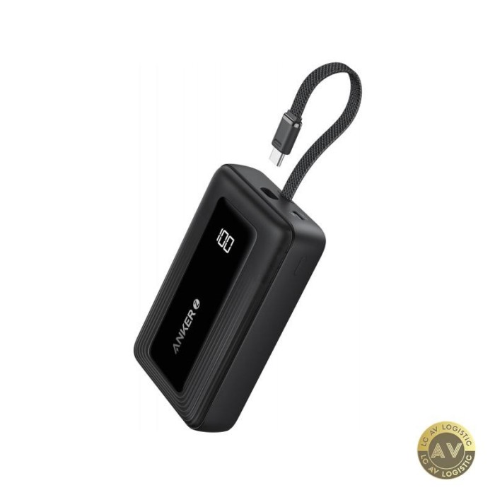 Baterie Externa Anker Zolo 20000mAh 30W QC + PD 1 x USB-A - 2 x USB-C Neagra A1689011
