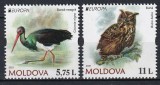 MOLDOVA 2021 EUROPA CEPT FAUNA PROTEJATA PASARI, Nestampilat