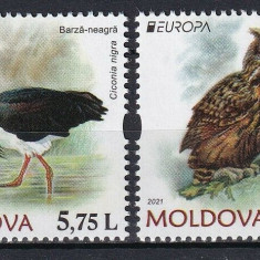 MOLDOVA 2021, EUROPA CEPT, Fauna, serie neuzata, MNH