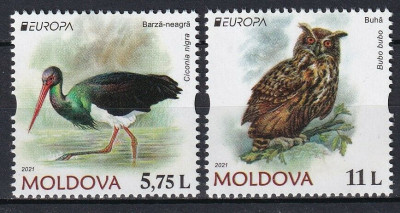 MOLDOVA 2021, EUROPA CEPT, Fauna, serie neuzata, MNH foto