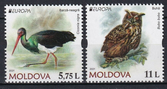 MOLDOVA 2021, EUROPA CEPT, Fauna, serie neuzata, MNH