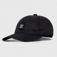 HUGO șapcă culoarea negru, cu imprimeu 50506061