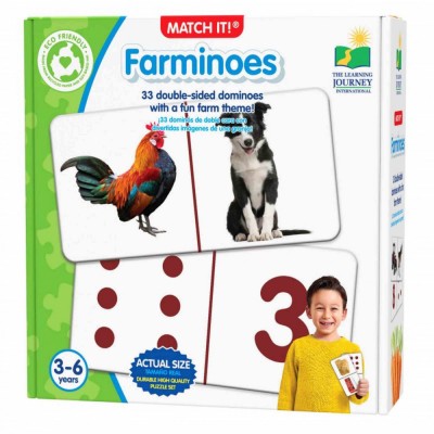 THE LEARNING JOURNEY - PUZZLE DOMINO ANIMALE DE LA FERMA foto