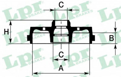 Tambur frana SEAT AROSA (6H) (1997 - 2004) LPR 7D0244 foto