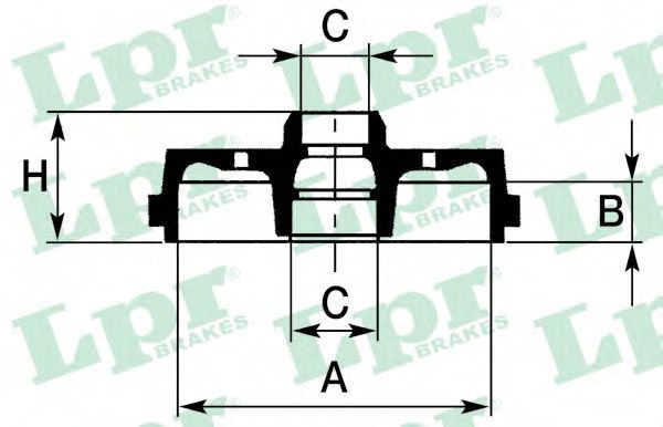 Tambur frana SEAT AROSA (6H) (1997 - 2004) LPR 7D0244