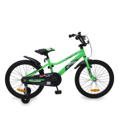 Bicicleta pentru copii cu roti ajutatoare Byox Prince Green 20 inch foto