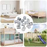 vidaXL Piulițe cilindrice 4500 pcs Argintiu M6 x 12 mm Metal 864429