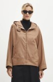 Answear Lab geaca femei, culoarea bej, de tranzitie, oversize
