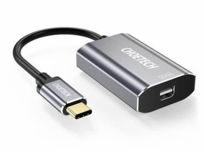 Adaptor USB type C tata - Mini DisplayPort mama PD 60W 4K 60Hz 0.2m gri Choetech HUB-M06 foto