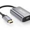 Adaptor USB type C tata - Mini DisplayPort mama PD 60W 4K 60Hz 0.2m gri Choetech HUB-M06