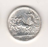SV * Italia 2 LIRE 1916 * Vittorio Emanuele III * 10 Grame ARGINT .900 * XF