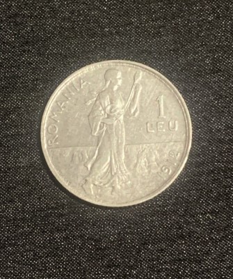 Moneda 1 leu 1912 argint foto
