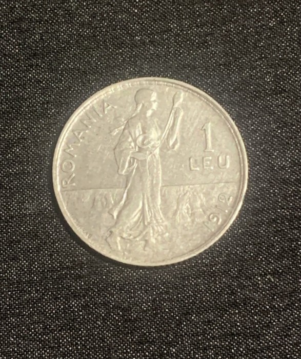 Moneda 1 leu 1912 argint
