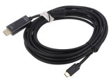 Adaptor HDMI 2.0 la USB C 5m Negru