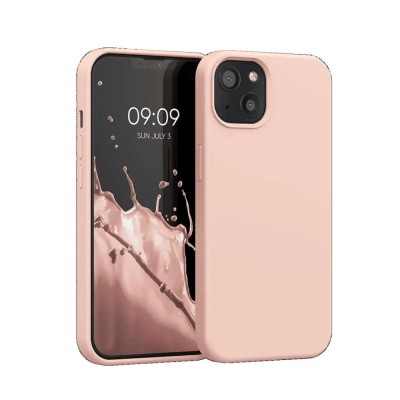 Husa iPhone 15 Plus Silicon Liquid Peach foto