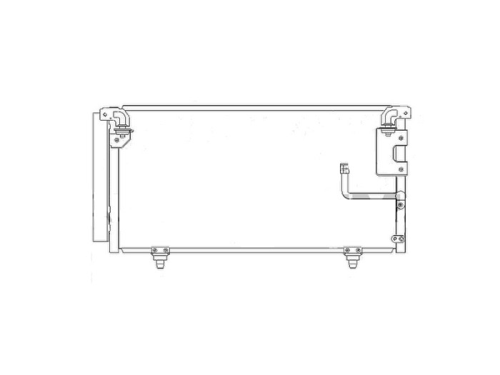 Condensator climatizare Subaru Legacy, 02.2008-12.2009, Outback, 09.2008-09.2009, motor 2.0 d, 110 kw diesel, cutie manuala, full aluminiu brazat, 64