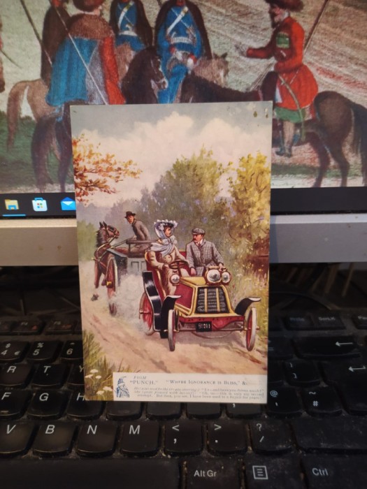 Autoturism, ironie, Caricatură, Mașini, Desen, circa 1910, 205