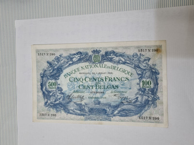 bancnota belgia 500 fr 1943 foto