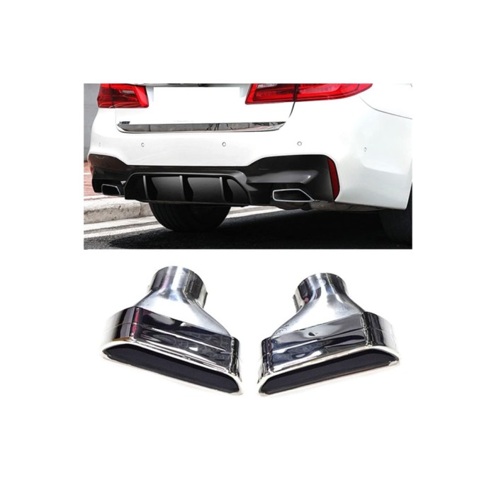 Ornamente de toba compatibil BMW Seria 5 G30-Argintiu