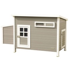 Kerbl Coteț de găini ECO Barney, gri și alb, 137 x 73 x 83 cm, plastic 423474