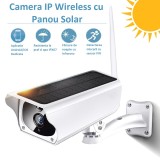 Camera de supraveghere Wifi, panou solar, exterior