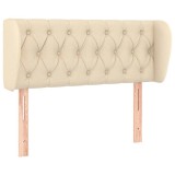Cumpara ieftin Tablie de pat cu aripioare crem 103x23x78/88 cm textil