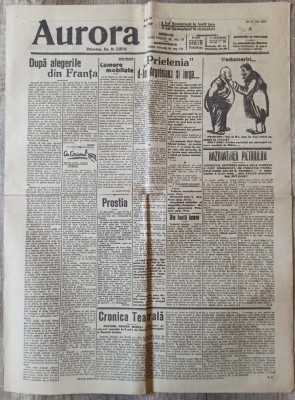 Ziarul Aurora 15 mai 1924 foto