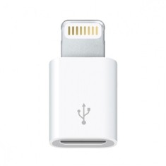 Adaptor MicroUSB - APPLE Lightning (Alb) foto