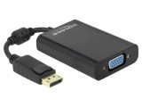 Adaptor DisplayPort 1.1a 0,08m DELOCK - Negru, Conexiuni Diverse