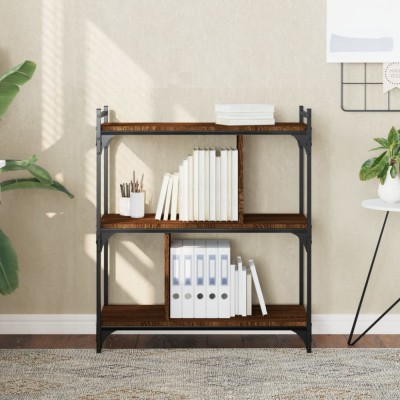 vidaXL Bibliotecă cu 3 niveluri, stejar maro 76x32x88 cm lemn compozit foto