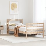 vidaXL Cadru de pat fără saltea, 90x200 cm, lemn masiv pin