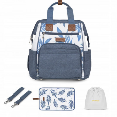 Rucsac multifunctional mamici Astrid, Skiddou, Denim, Bleumarin foto