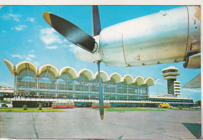 bnk cp Aeroportul international Bucuresti-Otopeni - Vedere - circulata foto