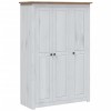 Sifonier cu 3 usi, alb, 118 x 50 x 171,5 cm, pin gama Panama