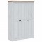 Sifonier cu 3 usi, alb, 118 x 50 x 171,5 cm, pin gama Panama