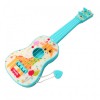 Chitara Copii Ideallstore Albastra Girafa, +6 Ani, Plastic, 4 Corzi, cu Pana