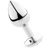 Secretplay Toys-Plug Anal Mărime L - Transparent-Metal