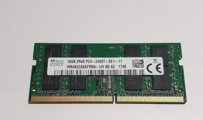 Memorie laptop Hynix 16GB DDR4 PC4 2400Mhz SODIMM - HMA82G26AFR8N foto